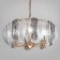 Suspended Bogate’s Callas 365/6, E14, 6x60W, 520x520 mm, brass color