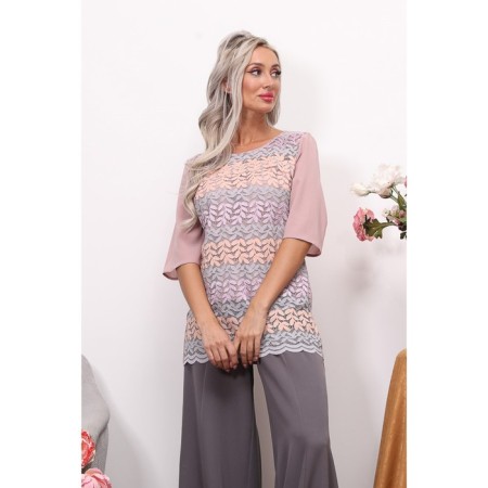 Female blouse, size 42, pink color-4