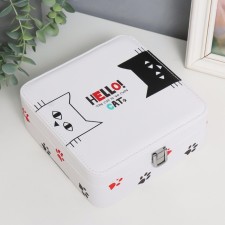 Casket to the leatherette for jewelry 