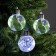 A set of Christmas tree balls "Balls with sparkles" 3 pcs., Batteries, 5 LED, glow white glow