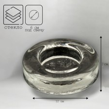 Подсвечник круглый с углублением под свечу D-60mm 12х2 см