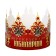 Crown carnival "Beautiful anniversary", cardboard, 64 x 13.8 cm.