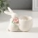 Souvenir ceramic stand "Easter rabbit with flowers, egg" 9.5x5.6x6.9 cm