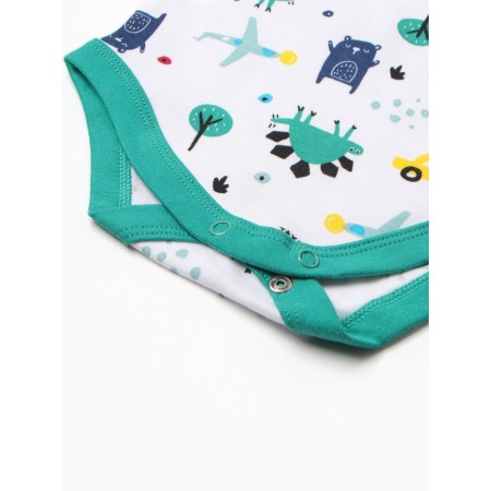 Body baby with long sleeve, white color, height 68 cm-3