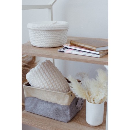 Box for storing things LADOM, 31.5 × 23x19 cm, gray-beige color-6