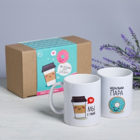 Mugs “We are created for each other”, 300 ml, 2 pcs.-3