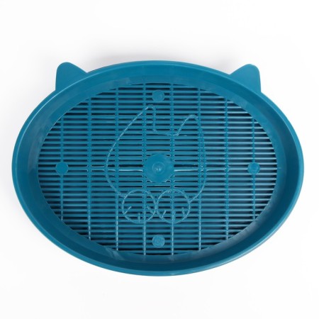 Toilet with a mesh "Kisa", 37 x 27 x 4 cm, blue-1