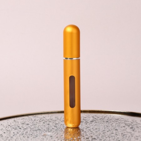 Perfume atomizer, with a spray, 10 ml, golden color-1