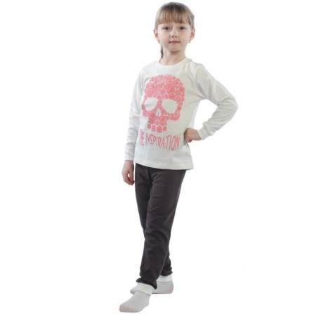 Children's suit "Skull", height 122 cm, milk color-2