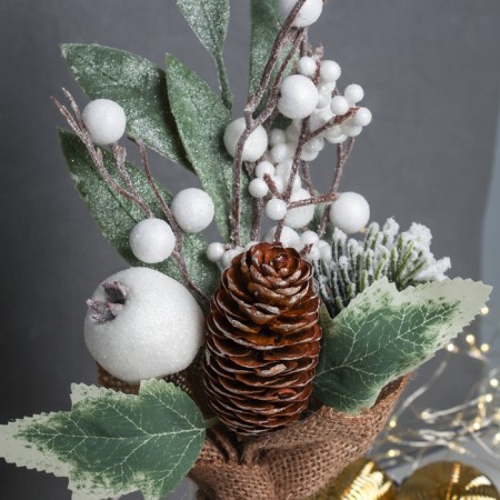 Decor "Bright holiday, in the bag" Berry leaves, 26x10 cm-1