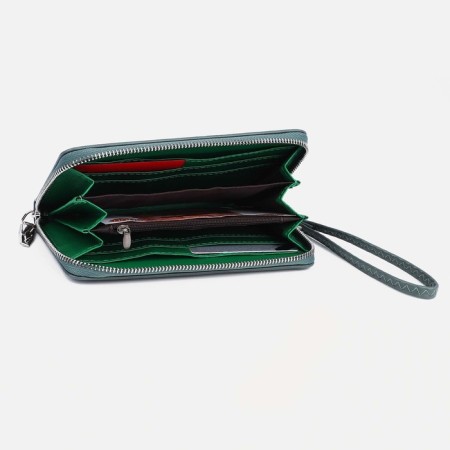 Women's wallet with lightning, green color-2