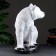 New Year's figure "Bear sitting" White, 40x50x56cm