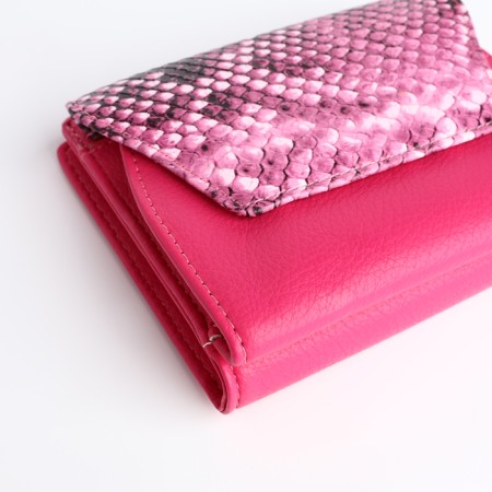 Women's wallet on magnet, pink color-3