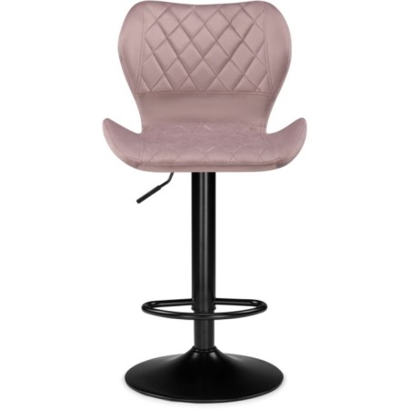 Barrier stool Porch metal/velor, black/pink 46x49x88 cm-1
