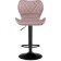 Barrier stool Porch metal/velor, black/pink 46x49x88 cm