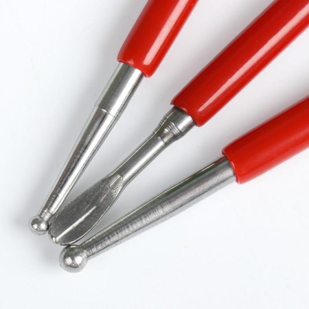 Tools for modeling and adding a set 3 pcs metal, plastic 16 cm 17x7.5 cm-3