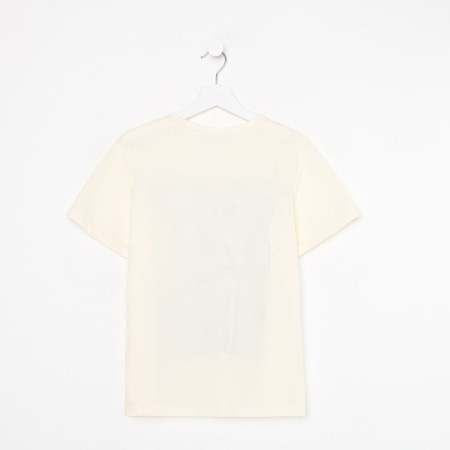 T-shirt for a boy, the color is light beige, height 146 cm-4
