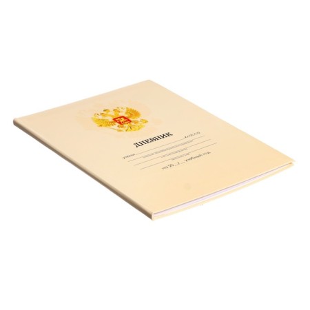 Universal diary for grades 1-11, "beige delicate plain", integral (flexible) cover, glossy lamination, 40 sheets-1