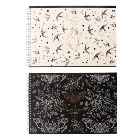 Album for drawing A4 40 sheets, on the crest "Magnificent", covered Cardboard, matte lamination, foil embossing, block 100g/m2
