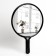 Mirror with a handle, D mirror surface 24 cm, black color