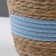 Kashpo wicker "Namibia", 17.5x17.5x16 cm, natural, blue
