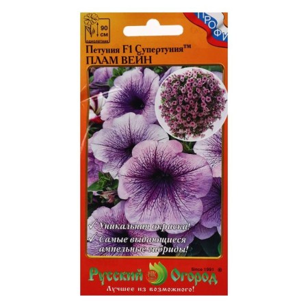 Flowers of Petunia Super Tunia "Plam Wein" F1, 6 pcs-2