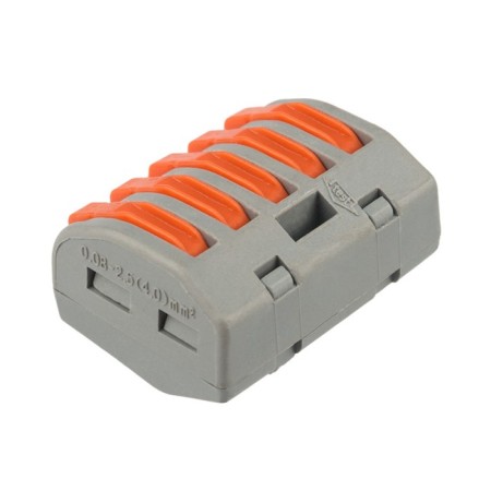 Universal terminal Rexant QMC 222-415, 5-wire, gray, 0.08-2.5/4 mm2, 40 pcs-4