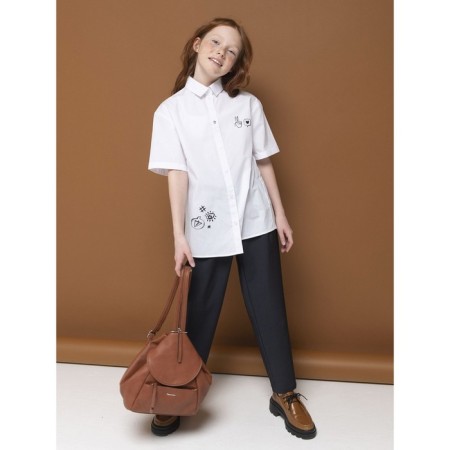 Blouse for girls, height 134 cm, white color-1