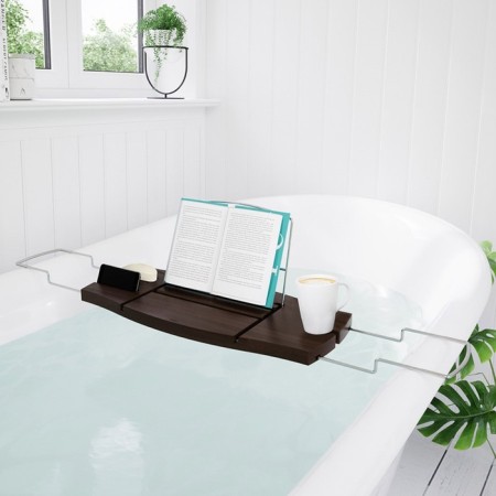 Aquala bathroom shelf, nut-2