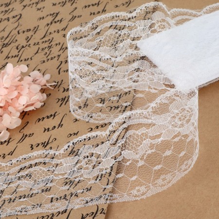 Capricon lace, 65 mm × 10 ± 1 m, white color