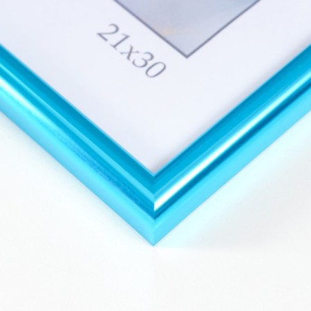Photo frame plastic "Rainbow" 21x30 cm, aquamarine metallic-1