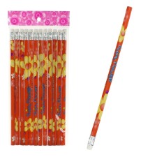 Black pencil with the eraser 