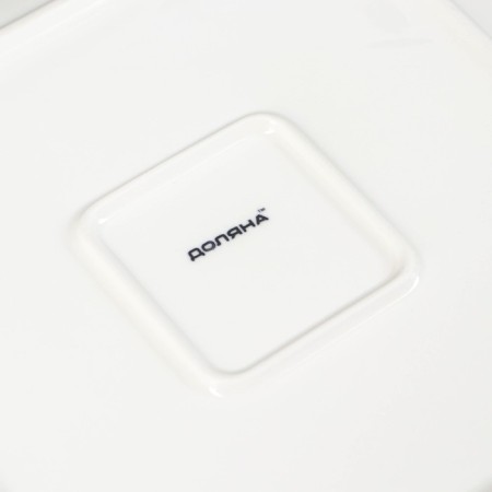 Plate porcelain square share "Susan", 26.5 × 26.5 cm, white color-3