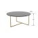 Magazine table "Majore Glass", 800 × 800 × 390 mm, black color Lacobel