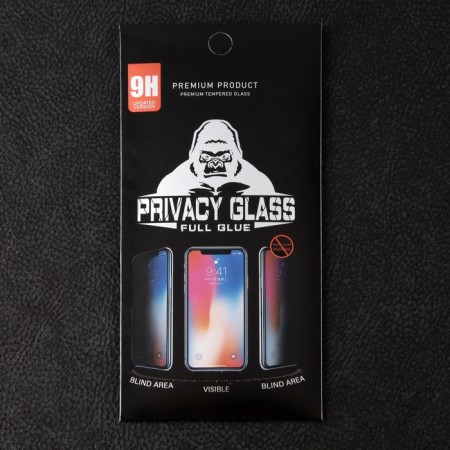 Protective glass for the iPhone 14 Pro Max, Antishpion, 9h, 0.33 mm, black frame-2