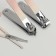 Manicure set, 6 items, in case, beige/peach color