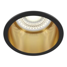 The built-in lamp Technical DL049-01GB, GU10, 1x12 W, 68x68x54 mm, black with gold