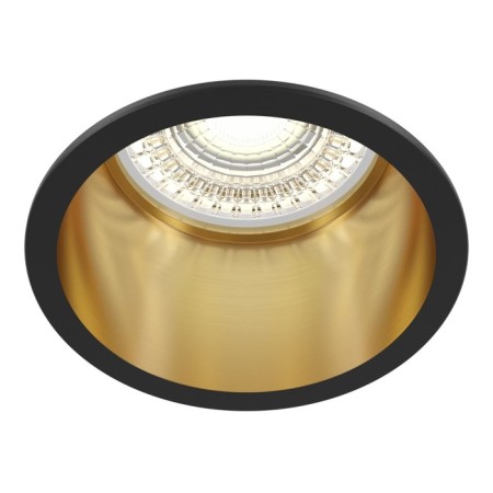 The built-in lamp Technical DL049-01GB, GU10, 1x12 W, 68x68x54 mm, black with gold
