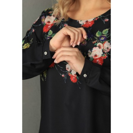 Female blouse, size 54, black color-9