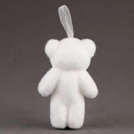 A toy of foam "White Bears" with a bow, 12 cm-2