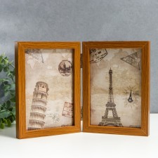 MDF photo frame in 2 photos 10x15 cm 