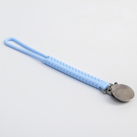 Holder for the nipple - dummy "pigtail", silicone, blue color