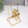Souvenir Polystone "Thinker" gold 26x13x13 cm
