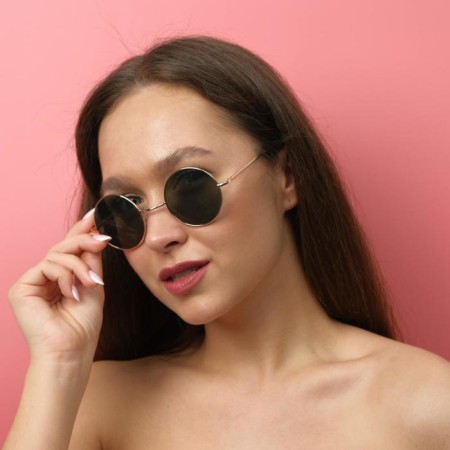 Sunglasses "OneSun", UV 400, 14 x 13 x 4.6 cm, lens 4.6 x 4.6 cm, green-1