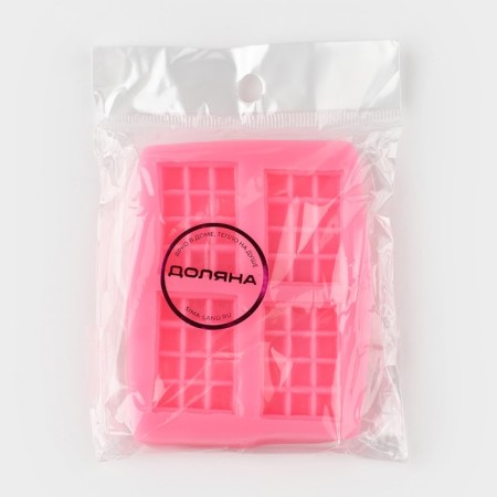 Mold Dolyana "Chocolate", silicone, 8.5 × 6.5 × 0.8 cm, pink color-5