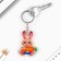 Key keychain children's acrylic "bunny", 3.5 x 10 cm