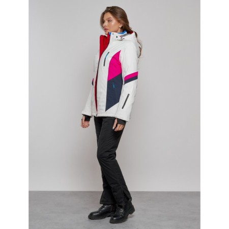 Ski jacket women's winter, size 50, white color-12