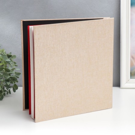 Photo album 20 sheets "Jeans Cream" Textile 28x27 cm-1