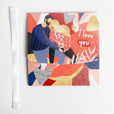 Gift folding box, packaging, "I love you", 16.5 x 12.5 x 5 cm-4