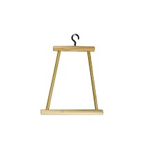 Bird swings in a cage wooden, small, 12 x 0.8 x 12 cm